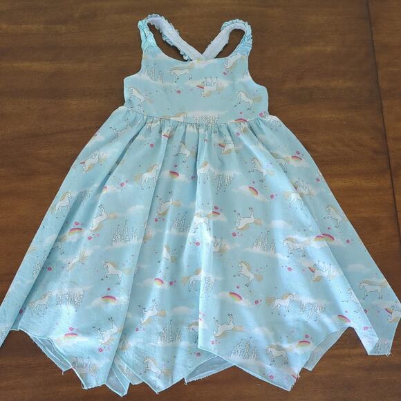 Girls sleeveless cotton Unicorn dress by Isaac Mizrahi Size GUC